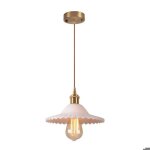 Diday lustre industriellampe suspension vintage abat - jour en verre design parapluie e27 luminaire plafonnier ...