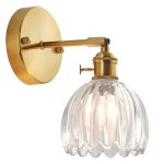 Diday r�tro applique murale int�rieur avec interrupteur abat - jour en verrelampe murale vintage fleur ...