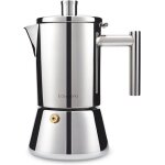Diego cafetire italienne en acier inoxydable pour 10 - 12 tasses 520 ml pour induction  gaz et tous ...