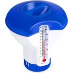 Diffuseur flottant piscine - distributeur de chlore flottant avec thermom�tre - convient pour piscines ...