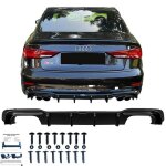Diffuseur de pare - chocs arri�re noir brillant pour audi s3 berline 8v phase 2 facelift de 05 / 2016 ...