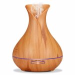 Diffuseur ultrasonique - platinet - padym010lw - bois clair - 400 ml - humidificateur et ioniseur dair ...