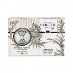 Diffuseur de voiture - lampe berger - evanescence - parfum cuir mystique - recharge cramique - argent ...