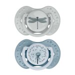Difrax lot de 2 sucettes dynamique difrax lovi botanic bleu - 0 / 3 mois