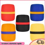 Dilwe lot de 5 housses en mousse �paisse pour microphone avec diff�rentes couleurs pour karaoke dj