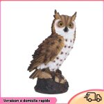 Dilwe hibou r�sine ornements ornements de r�sine de hibou ex�cution fine belle image d�coration de linge ...