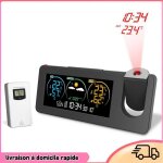 Dilwe horloge m�t�o � projection fj3538 nouvelle horloge de projection �lectronique station m�t�o piscine ...