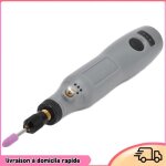 Dilwe mini perceuse lectrique 3 vitesses rglables avec set de meuleuse pour polissage et gravure