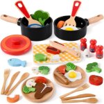 Dinette en bois accessoire cuisine enfant aliment nourriture ustensile l�gumes � d�couper jouets jeux ...