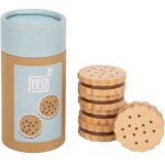 Dinette - small foot - 12352 - 5 biscuits en bois - bo�te ronde - 24 mois � 6 ans