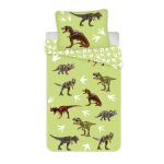 Dinosaures - parure de lit bb coton animal housse de couette 100x135 cm une taie d?oreiller 40x60 cm ...