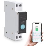 Disjoncteur din intelligent wifi 16a 1p + n zigbee / smartmesh - t�l�commande et contr�le via application ...