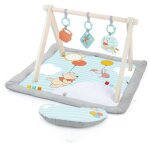 Disney baby - winnie - tapis de sol veil bb volutif, arche en bois pliable avec jouets sensoriels, ...