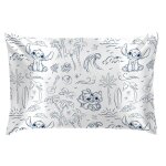Disney lilo et stitch taie d?oreiller en satin ? taille standard 50x75 ? housse d?oreiller blanche en ...
