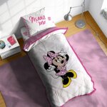 Ensemble de lit - disney - minnie mouse - 100% coton - 3 pices - housse rversible