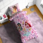 Disney princesses floral 100% coton parure de lit simple - inclus taie doreiller 50 x 70 cm Disney princesses floral 100% coton parure de lit simple - inclus taie doreiller 50 x 70 cm