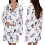 Disney stitch blanc peignoir pour femme avec ceinture peignoir chaud  nouer avec poches robe de chambre ...