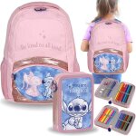 Disney stitch ensemble scolaire pour fille: sac À dos renforcé + trousse à crayons avec fournitures scolaires ... Disney stitch ensemble scolaire pour fille: sac À dos renforcé + trousse à crayons avec fournitures scolaires ...