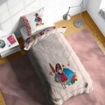 Disney vaiana 100% coton parure de lit simple - inclus taie doreiller 50 x 70 cm