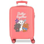 Valise enfant - disney - les aristochats - 50 x 33 x 20 cm - corail - 4 roulettes 360�