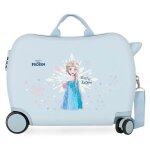 Valise enfant - disney - valise trotteur la reine des neiges magic ice - 50 x 39 x 20 cm - bleu ciel