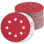 Disques abrasifs 125mm grain 120 papier poncer 100 pices 8 trous disque poncage pour ponceuse excentrique ...