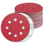 Disques abrasifs 125mm grain 80 papier poncer 90 pices 8 trous disque poncage pour ponceuse excentrique ...