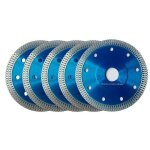 Disque diamant 115mm lot de 5 disque  trononner diamant 115 x 12 mm x 2223 mm bleu