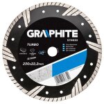 Disque diamant - graphite - turbo - 230 x 222 mm - segments turbo - id�al pour gros travaux