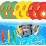 Disques flottants de natation brassard en mousse eva lot de 6 pices pour enfants couleurs multiples abri ...