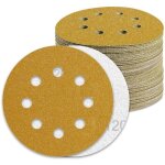 Disque poncage 125mm grain 120 papier poncer 100pcs disques abrasif pour ponceuse excentrique papier ...