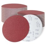 Disques de pon�age 180mm 30 pi�ces disques abrasifs grain 40 pour ponceuse orbitale al�atoire id�al pour ...