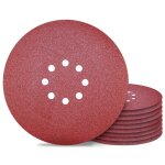 Disque de pon�age 225 mm papier abrasif 8 trous grain 80 pour ponceuse murale 10pcs