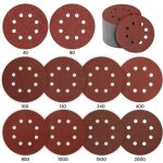 Disque de ponage 80 pices disque a poncer 125mm papier ponceuse disque abrasif pour ponceuse excentrique ...