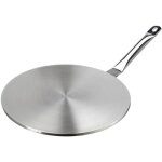 Disque relais induction - 20cm - inox - adaptateur pour plaques induction - gris