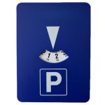Disque de stationnement automatique bleu  pile avec horloge - minuterie pour voiture zone bleue horodateur ...