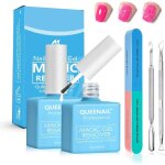 Dissolvant vernis semi - permanent 2x15ml limes � ongles grattoir cuticules gel remover rapide 3 - 5 ...