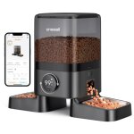 Distributeur automatique nourriture pour chats oneisall 5 l ? 2 gamelles 6 repas / jour piles d