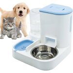 Distributeur automatique de nourriture et deau pour chats 2 en 1 mangeoire � gravit� tout - en - un inoxydable ...