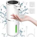 Distributeur automatique de savon liquide 380 ml sans contact rechargeable montage mural sans bpa