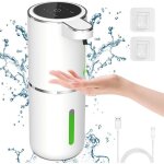 Distributeur automatique de savon liquide 380 ml sans contact rechargeable montage mural sans bpa rechargeable ...