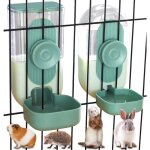 Distributeur automatique suspendu deau et de nourriture pour animaux ensemble mangeoire et abreuvoir ...