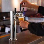 Distributeur de bi�re 3 robinets - tour � bi�re professionnelle en acier inoxydable