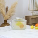 Fontaine - home deco factory - fontaine stri�e ronde - 2l - transparent