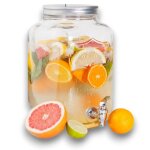 Distributeur boisson avec robinet 8 l - fontaine à eau et cocktail - bol à punch - jarre en verre pour ... Distributeur boisson avec robinet 8 l - fontaine à eau et cocktail - bol à punch - jarre en verre pour ...