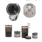 Distributeur de croquettes automatique - tuya - 3l - fontaine � eau 25l - programmable - noir