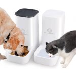 Distributeur croquettes chat automatique 2 units 3. 8 l distributeur croquettes chien sans bpa gamelle ...