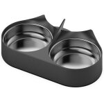 Distributeur croquettes chat automatique pour animaux avec bols en acier inoxydable gamelles pour chats ...