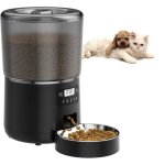 Distributeur croquettes chat - ulisem - automatique - minuterie programmable - 4l - noir