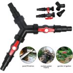 Distributeur deau � collecteur y � 3 voies 2 robinets darr�t 25 / 32 / 38 mm pour les pompes de bassin ...
